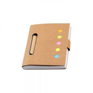 MINI LIBRETA ECOLOGICA CON NOTAS ADHESIVAS personalizada