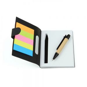MINI LIBRETA ECOLOGICA CON NOTAS ADHESIVAS personalizada