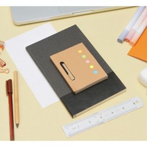 MINI LIBRETA ECOLOGICA CON NOTAS ADHESIVAS personalizada